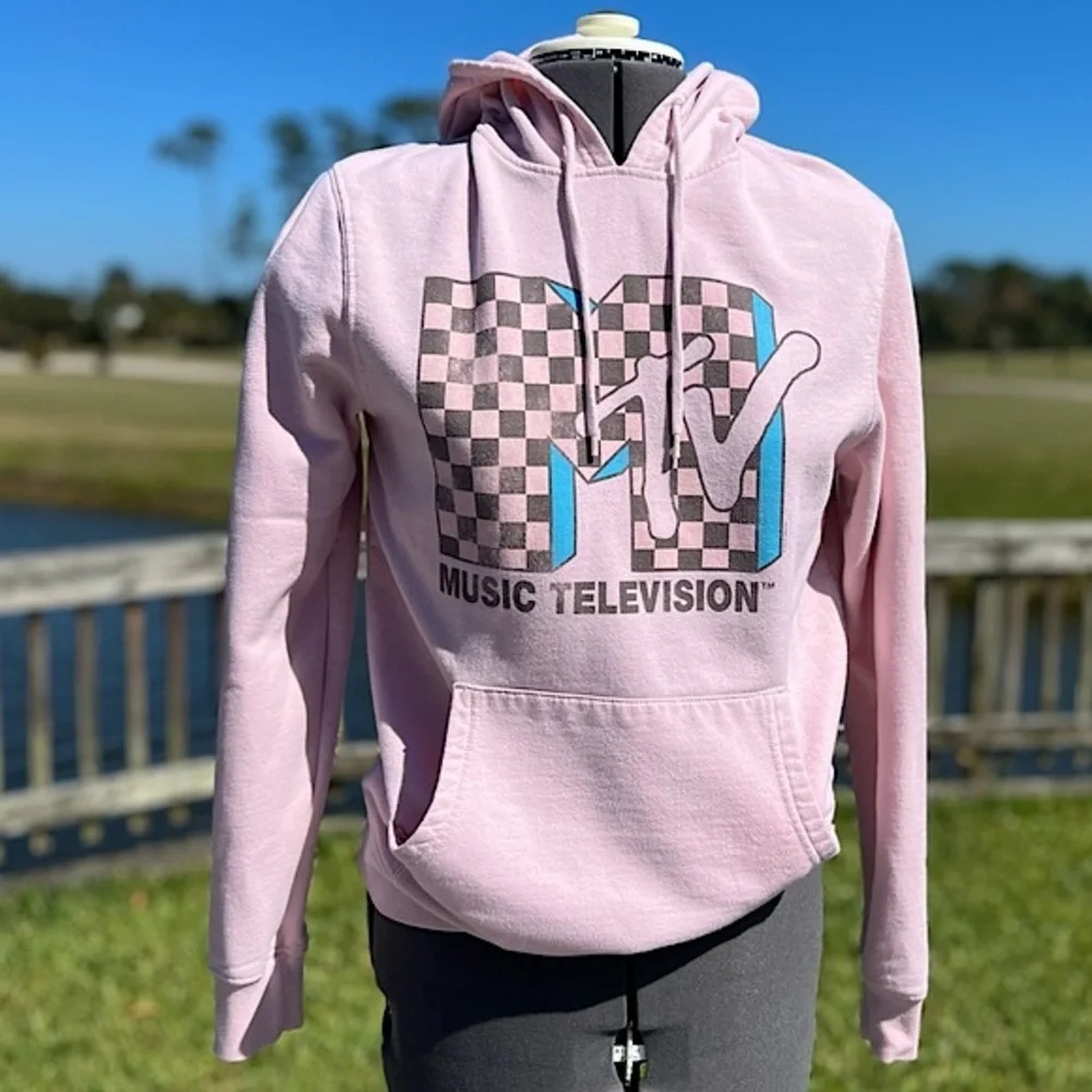 ✨EUC✨ Old Navy Pink MTV Hoodie - Womens Size Medium. - Picture 1 of 4